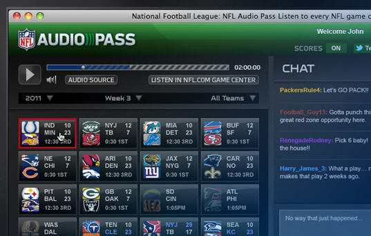 Listen to NFL Games Online