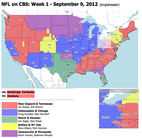 cbs nfl tv map
